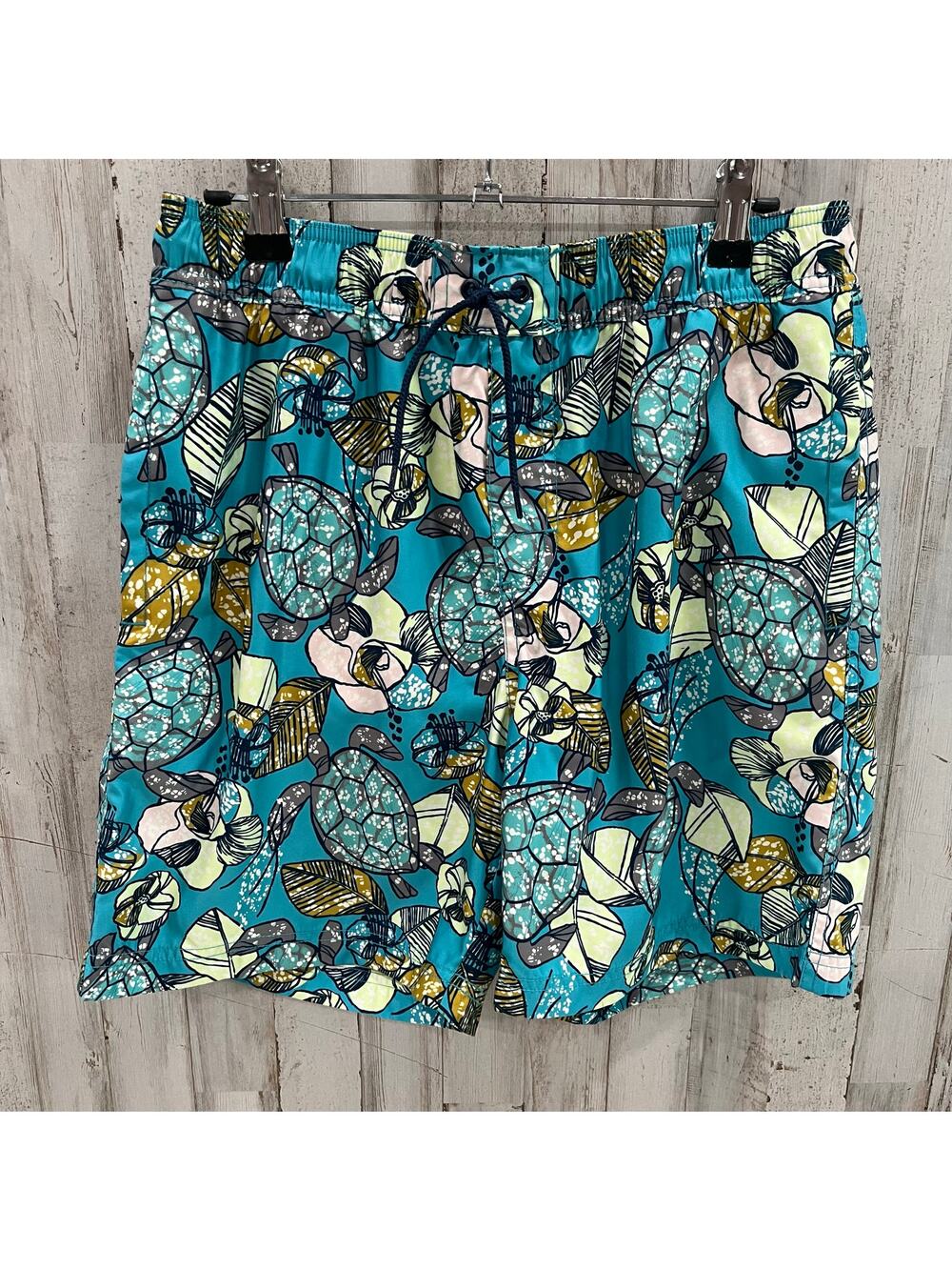 Tea Collection Turtle Print Lined Swim Trunks Mens Family Matching Small